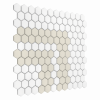 Zbliżenie mozaiki gresowej Mini Hexagon Stripe 2.2.C matt