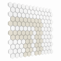 Zbliżenie mozaiki gresowej Mini Hexagon Stripe 2.2.C matt