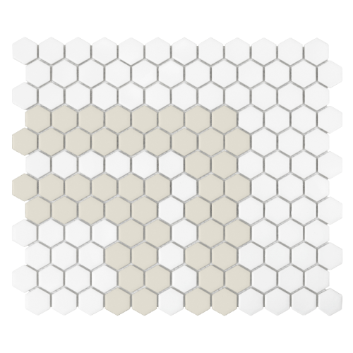 Mozaika gresowa Mini Hexagon Stripe 2.2.C matt 26x30 cm.