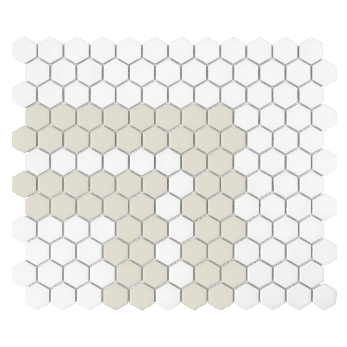 Mozaika gresowa Mini Hexagon Stripe 2.2.C matt 26x30 cm.