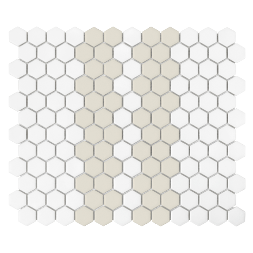 Mozaika gresowa  Mini Hexagon Stripe 2.1.C matt 26x30 cm.