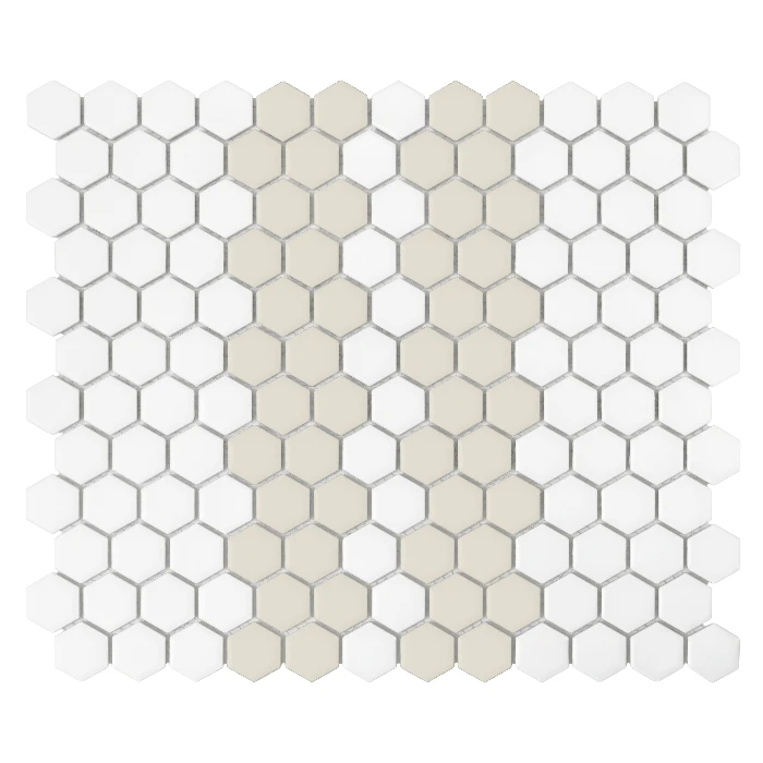Mozaika gresowa  Mini Hexagon Stripe 2.1.C matt 26x30 cm.