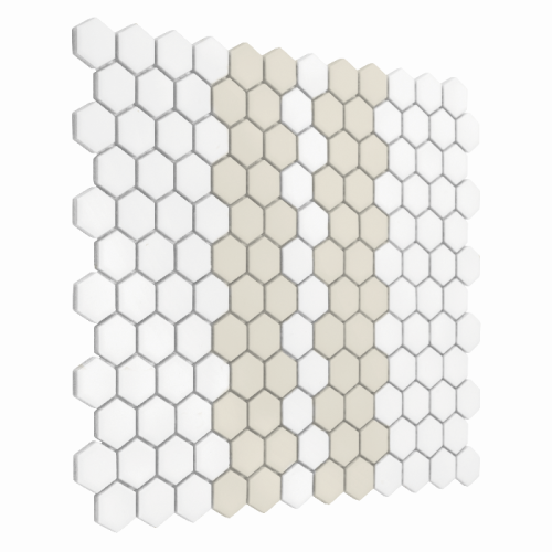 Zbliżenie mozaiki  Mini Hexagon Stripe 2.1.C matt