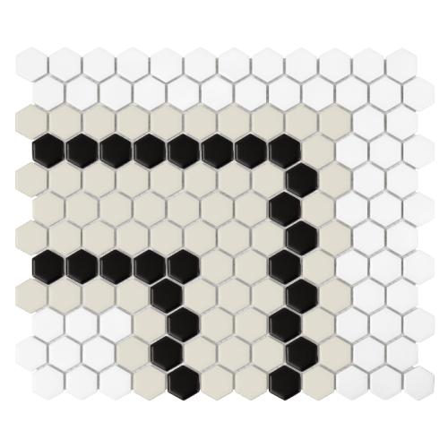 Mozaika gresowa  Mini Hexagon Stripe 5.2.C matt