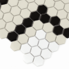 Zbliżenie mozaiki gresowej  Mini Hexagon Stripe 5.2.C matt