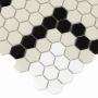 Zbliżenie mozaiki gresowej  Mini Hexagon Stripe 5.2.C matt