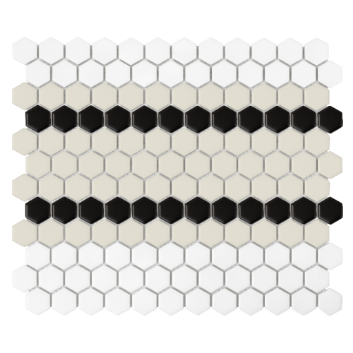 Mini Hexagon STRIPE 5.C matt, płytka,mozaika,dunin,ceramiczna,do łazienki,kuchni,przedpokoju,26x30cm
