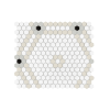 Mini Hexagon Doublehex matt,płytka,mozaika,ceramiczna,łazienka,kuchnia,przedpokój,podłoga,ściany,40.1x34.1