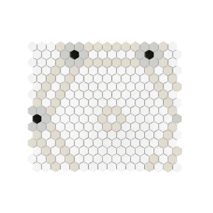 Mini Hexagon Doublehex matt,płytka,mozaika,ceramiczna,łazienka,kuchnia,przedpokój,podłoga,ściany,40.1x34.1
