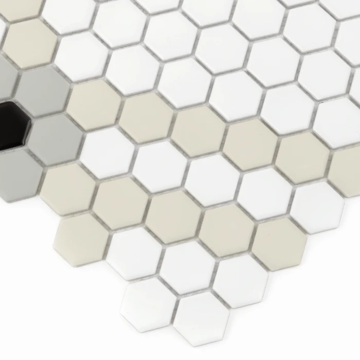 Mini Hexagon Doublehex matt,płytka,mozaika,ceramiczna,łazienka,kuchnia,przedpokój,podłoga,ściany,40.1x34.1