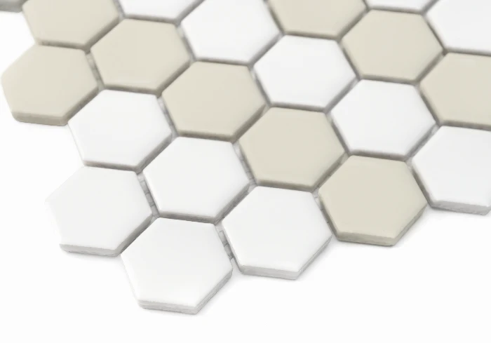 Mini Hexagon Doublehex matt,płytka,mozaika,ceramiczna,łazienka,kuchnia,przedpokój,podłoga,ściany,40.1x34.1