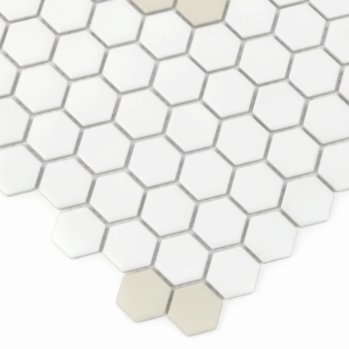 Mini Hexagon Rombdance Cotton matt,mozaika,płytka,ceramiczna,łazienka,kuchnia,przedpokój,podłogi,ściany,50,2x52,3cm