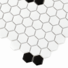 Mini Hexagon Rombdance Black matt,płytka,mozaika,ceramiczna,do łazienki, kuchni,przedpokoju,na podłogi,ściany,50,2x52,3cm