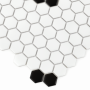 Mini Hexagon Rombdance Black matt,płytka,mozaika,ceramiczna,do łazienki, kuchni,przedpokoju,na podłogi,ściany,50,2x52,3cm