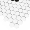 Mini Hexagon Daisy Black matt,płytka, mozaika,ceramiczna,na podłogi,ściany,kuchnia,łazienka,przedpokój,26x30cm