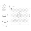 Mini Hexagon Daisy Cotton matt,płytka, mozaika,ceramiczna,do łazienki, kuchni,przedpokoju,na podłogi,ściany,26x30cm