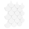 Mini Fish Scale White 88,płytka,mozaika,ceramiczna,ściany,kuchnia,łazienka,29,6x30cm