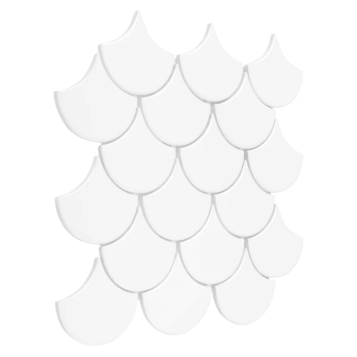 Mini Fish Scale White 88,płytka,mozaika,ceramiczna,ściany,kuchnia,łazienka,29,6x30cm