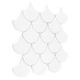 Mini Fish Scale White 88,płytka,mozaika,ceramiczna,ściany,kuchnia,łazienka,29,6x30cm