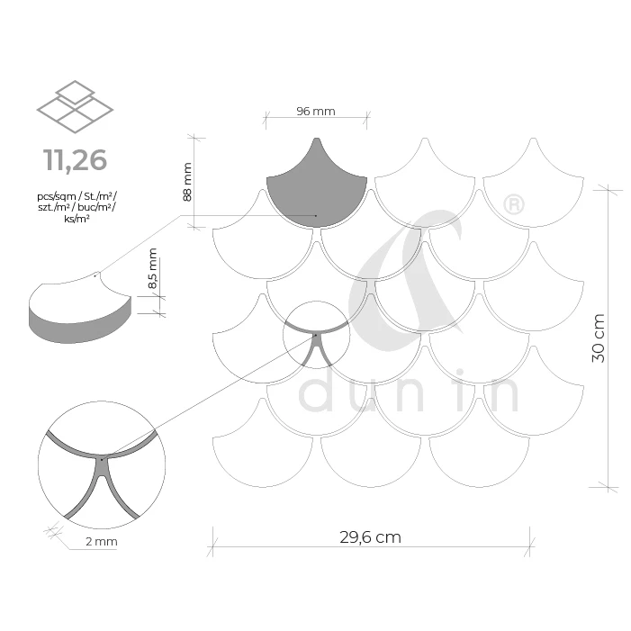 Mini Fish Scale White 88,płytka,mozaika,ceramiczna,ściany,kuchnia,łazienka,29,6x30cm