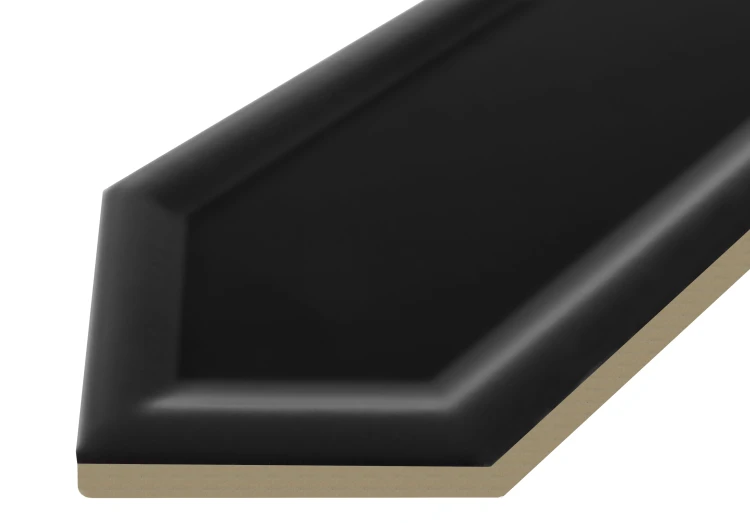 Tritone Black 02 matt,płytka,ceramiczna,ściany,kuchnia,łazienka,7,5x22,7cm.