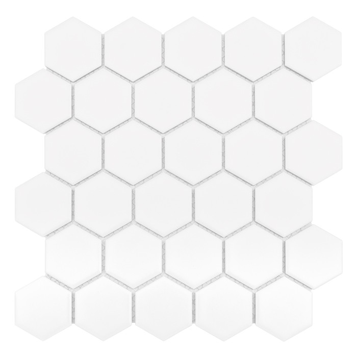 Hexagon White 51 Matt,płytka,mozaika,ceramiczna,kuchnia,łazienka,ściany,podłogi,28x27,1cm