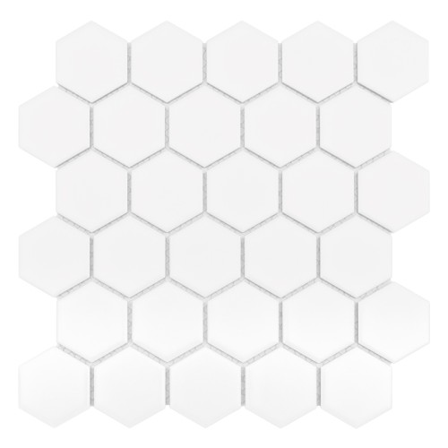 Hexagon White 51 Matt,płytka,mozaika,ceramiczna,kuchnia,łazienka,ściany,podłogi,28x27,1cm