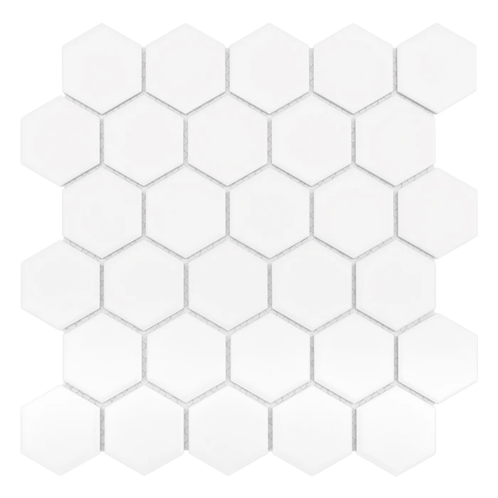 Hexagon White 51 Matt,płytka,mozaika,ceramiczna,kuchnia,łazienka,ściany,podłogi,28x27,1cm