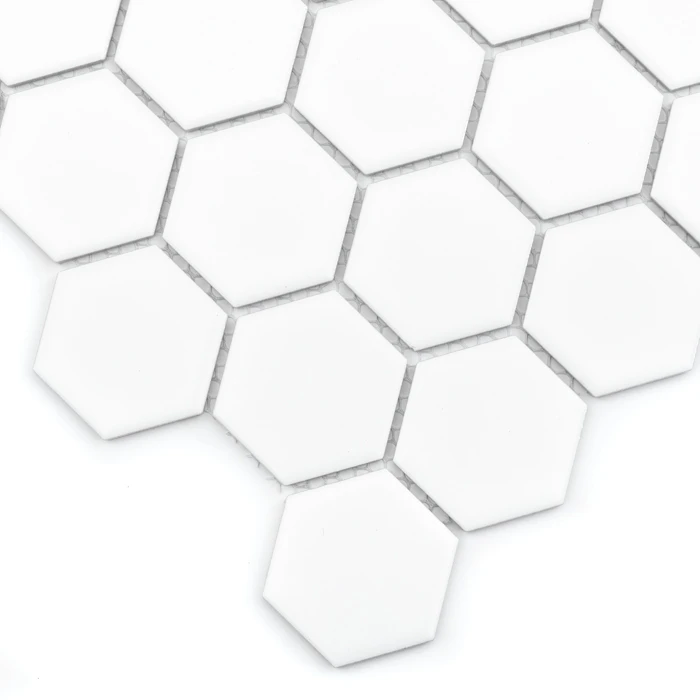 Hexagon White 51 Matt,płytka,mozaika,ceramiczna,kuchnia,łazienka,ściany,podłogi,28x27,1cm