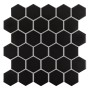 Hexagon Black 51 Matt,płytka,mozaika,ceramiczna,kuchnia,łazienka,ściany,podłogi,28x27,1cm.
