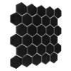 Hexagon Black 51 Matt,płytka,mozaika,ceramiczna,kuchnia,łazienka,ściany,podłogi,28x27,1cm.