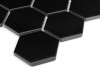 Hexagon Black 51 Matt,płytka,mozaika,ceramiczna,kuchnia,łazienka,ściany,podłogi,28x27,1cm.
