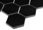 Hexagon Black 51 Matt,płytka,mozaika,ceramiczna,kuchnia,łazienka,ściany,podłogi,28x27,1cm.