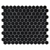 Mini Hexagon Black,płytka,mozaika,ceramiczna,kuchnia,łazienka,przedpokój,podłogi,ściany,30x26cm.