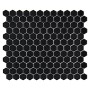Mini Hexagon Black,płytka,mozaika,ceramiczna,kuchnia,łazienka,przedpokój,podłogi,ściany,30x26cm.