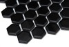 Mini Hexagon Black,płytka,mozaika,ceramiczna,kuchnia,łazienka,przedpokój,podłogi,ściany,30x26cm.