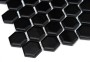 Mini Hexagon Black,płytka,mozaika,ceramiczna,kuchnia,łazienka,przedpokój,podłogi,ściany,30x26cm.