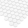 Mini Hexagon White,mozaika,płytka,ceramiczna,kuchnia,łazienka,przedpokój,podłogi,ściany,30x26cm.