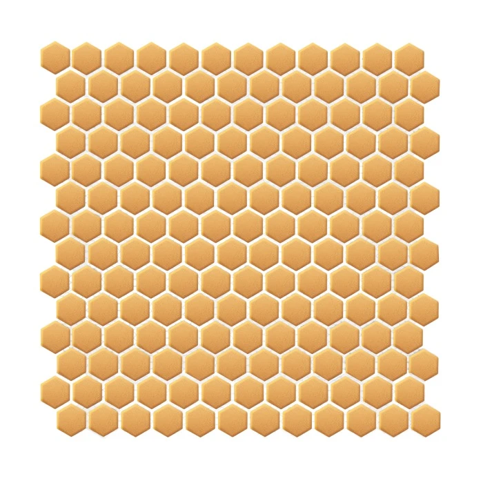Mini Hexagon Gold matt,płytka,mozaika,ceramiczna,kuchnia,łazienka,ściany,27,2x30cm.