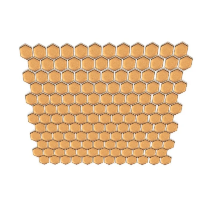 Mini Hexagon Gold matt,płytka,mozaika,ceramiczna,kuchnia,łazienka,ściany,27,2x30cm.