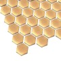 Mini Hexagon Gold matt,płytka,mozaika,ceramiczna,kuchnia,łazienka,ściany,27,2x30cm.