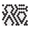 Mini Hexagon B&W LACE,płytka,mozaika,ceramiczna,kuchnia,łazienka,przedpokój,podłogi,ściany,26x30cm.