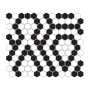Mini Hexagon B&W LACE,płytka,mozaika,ceramiczna,kuchnia,łazienka,przedpokój,podłogi,ściany,26x30cm.