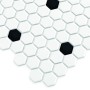 Mini Hexagon B&W SPOT,płytka,mozaika,ceramiczna,kuchnia,łazienka,przedpokój,podłogi,ściany,26x30cm.