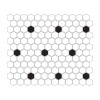 Mini Hexagon B&W SPOT,płytka,mozaika,ceramiczna,kuchnia,łazienka,przedpokój,podłogi,ściany,26x30cm.