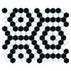 Mini Hexagon B&W NANO,płytka,mozaika,kuchnia,łazienka,przedpokój,podłogi,ściany,26x30cm.