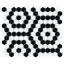 Mini Hexagon B&W NANO,płytka,mozaika,kuchnia,łazienka,przedpokój,podłogi,ściany,26x30cm.