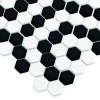 Mini Hexagon B&W NANO,płytka,mozaika,kuchnia,łazienka,przedpokój,podłogi,ściany,26x30cm.