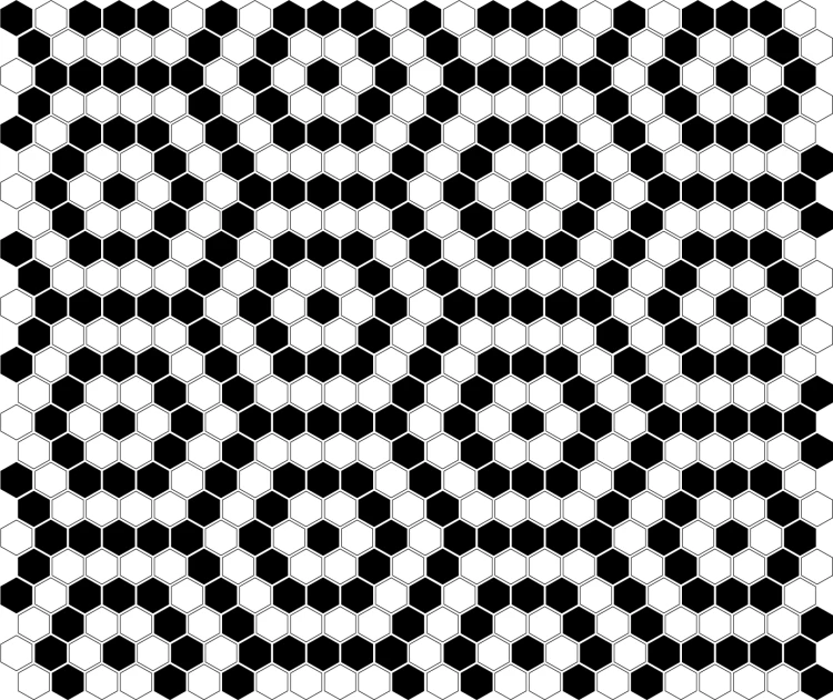Mini Hexagon B&W NANO,płytka,mozaika,kuchnia,łazienka,przedpokój,podłogi,ściany,26x30cm.