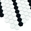 Mini Hexagon B&W LEAN,płytka,mozaika,ceramiczna,kuchnia,łazienka,przedpokój,ściany,podłogi,26x30cm.
